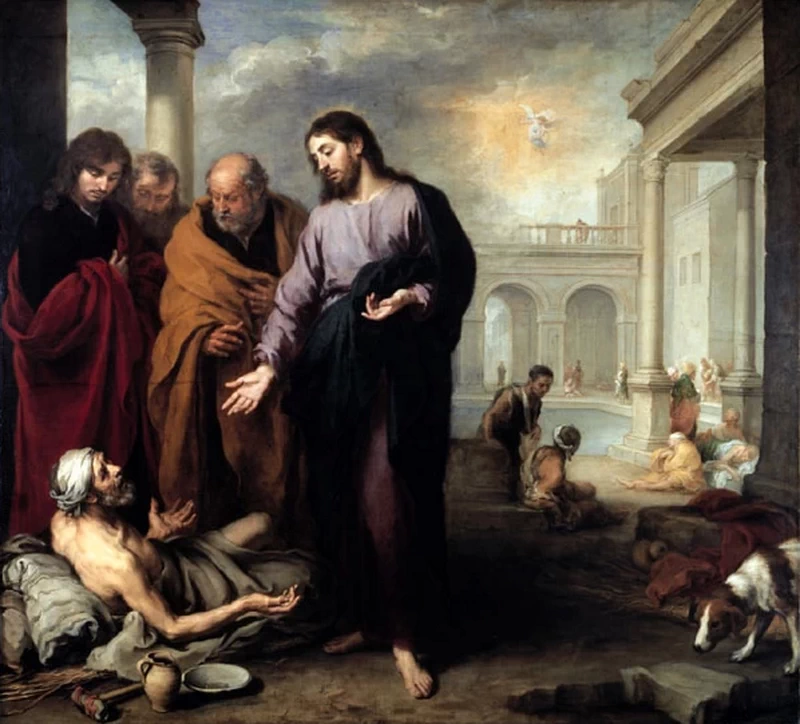 Bartolomé Esteban Murillo - 243, Cristo alla piscina di Betzabea, National Gallery, London